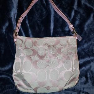 Coach Signature Lilac Gray Purse F15067